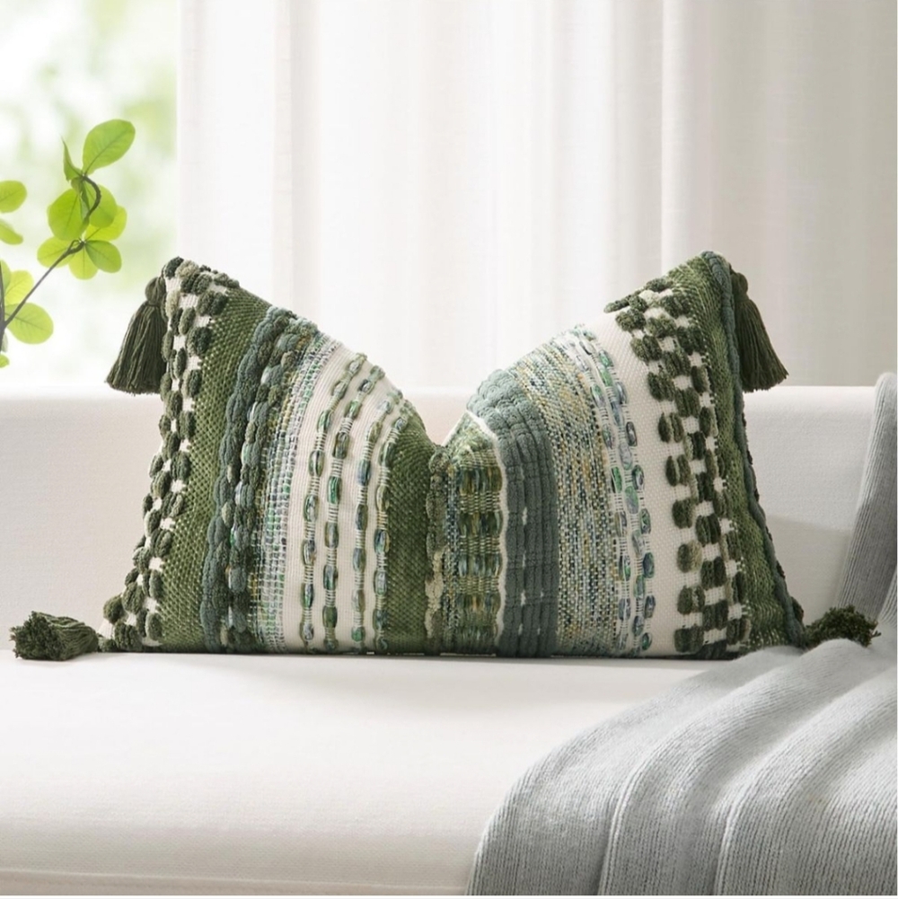Kevin Textile Spring 12x20 Inch Lumbar Throw Pillow Cover 1 Pack Boho Decorative